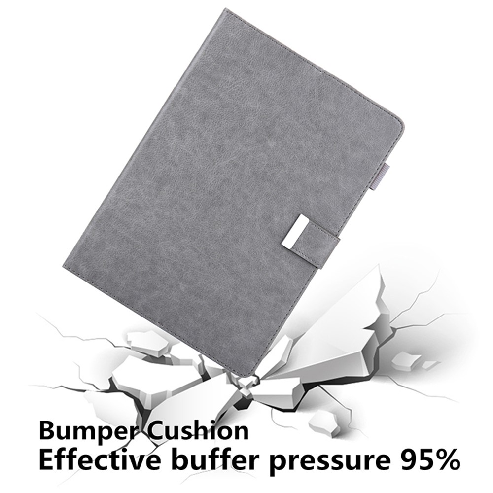 Metal Buckle Card Slots Stand Leather Smart Cover with Hand Strap for iPad Pro 11-inch (2020)/(2018) - Grey-2