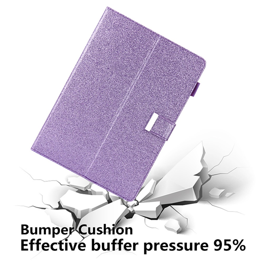 Metal Buckle Card Slots Stand Leather Smart Cover with Hand Strap for iPad Pro 11-inch (2020)/(2018) - Purple-2