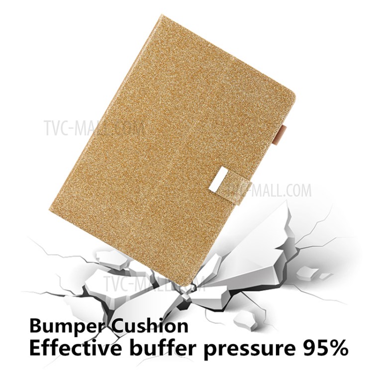 Metal Buckle Card Slots Stand Leather Smart Cover with Hand Strap for iPad Pro 11-inch (2020)/(2018) - Gold-2