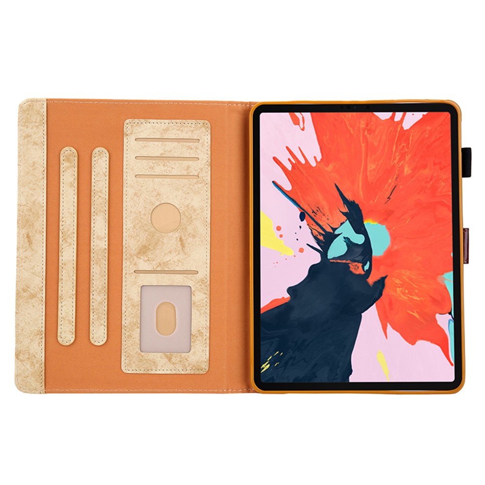 Business Style Auto Wake & Sleep Leather Stand Case with Card Holder for iPad Pro 11-inch (2020)/(2018) - Light Yellow-6