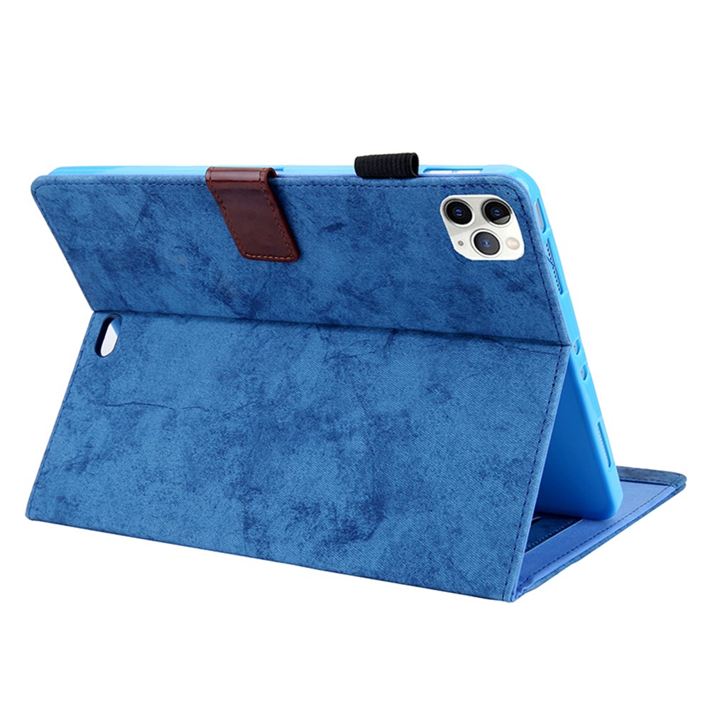Business Style Auto Wake & Sleep Leather Stand Case with Card Holder for iPad Pro 11-inch (2020)/(2018) - Blue-5