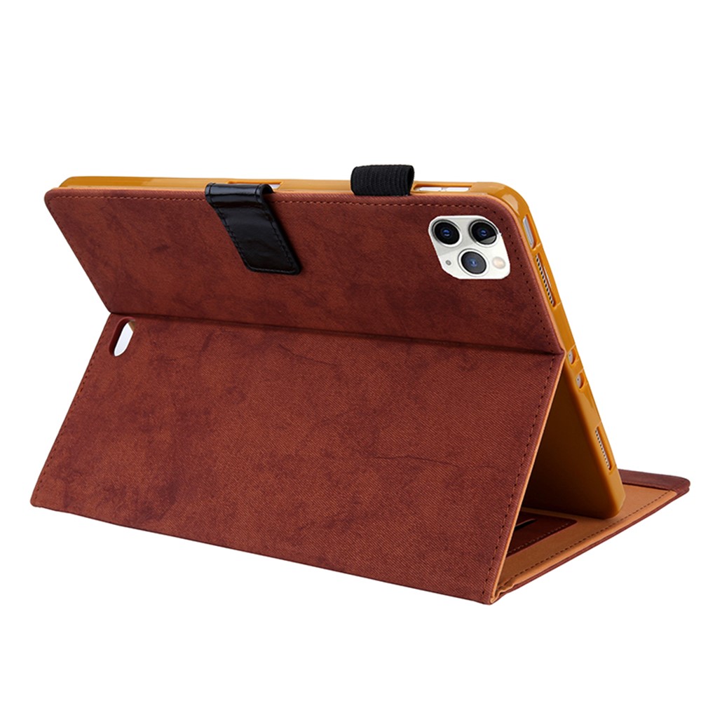 Business Style Auto Wake & Sleep Leather Stand Case with Card Holder for iPad Pro 11-inch (2020)/(2018) - Brown-5