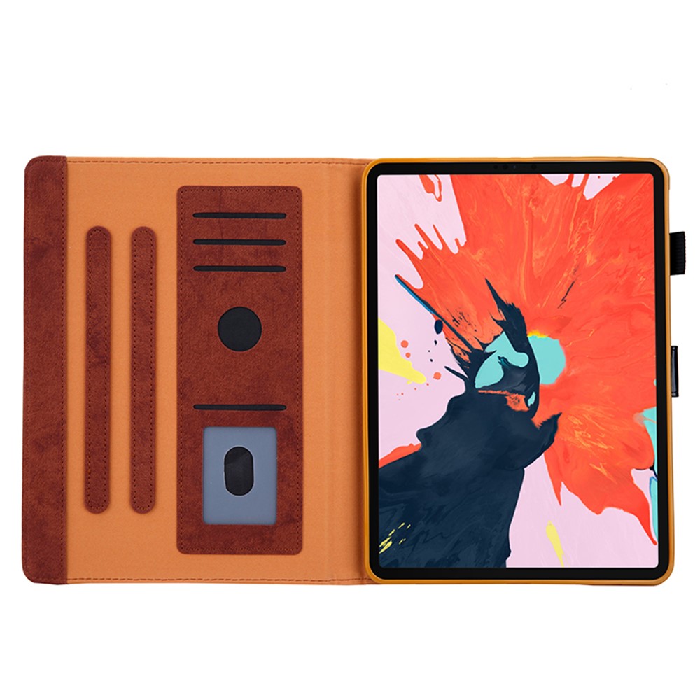Business Style Auto Wake & Sleep Leather Stand Case with Card Holder for iPad Pro 11-inch (2020)/(2018) - Brown-6