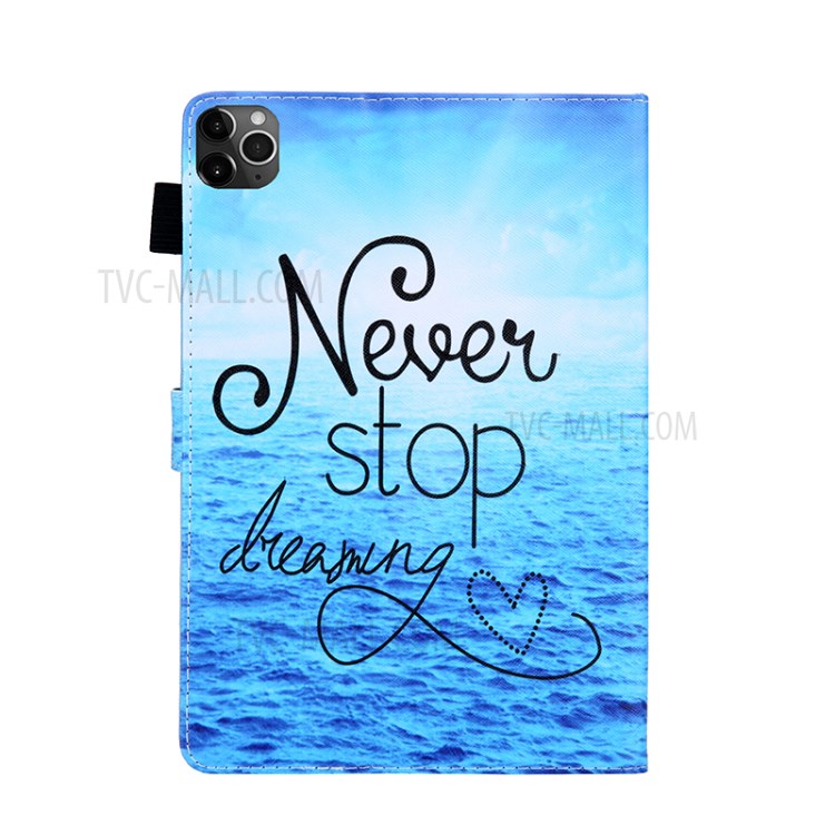 Pattern Printing Multi-angle Stand Leather Card Slot Tablet Case for iPad Pro 11-inch (2020)/(2018) - Never Stop Dreaming-2