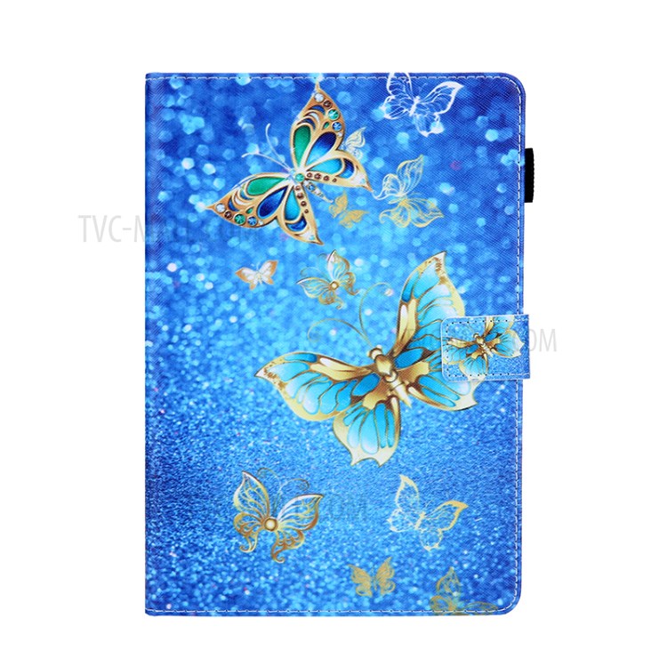 Pattern Printing Multi-angle Stand Leather Card Slot Tablet Case for iPad Pro 11-inch (2020)/(2018) - Metal Butterflies-1