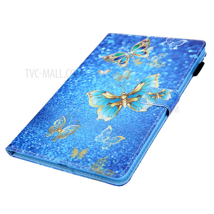 Pattern Printing Multi-angle Stand Leather Card Slot Tablet Case for iPad Pro 11-inch (2020)/(2018) - Metal Butterflies-3