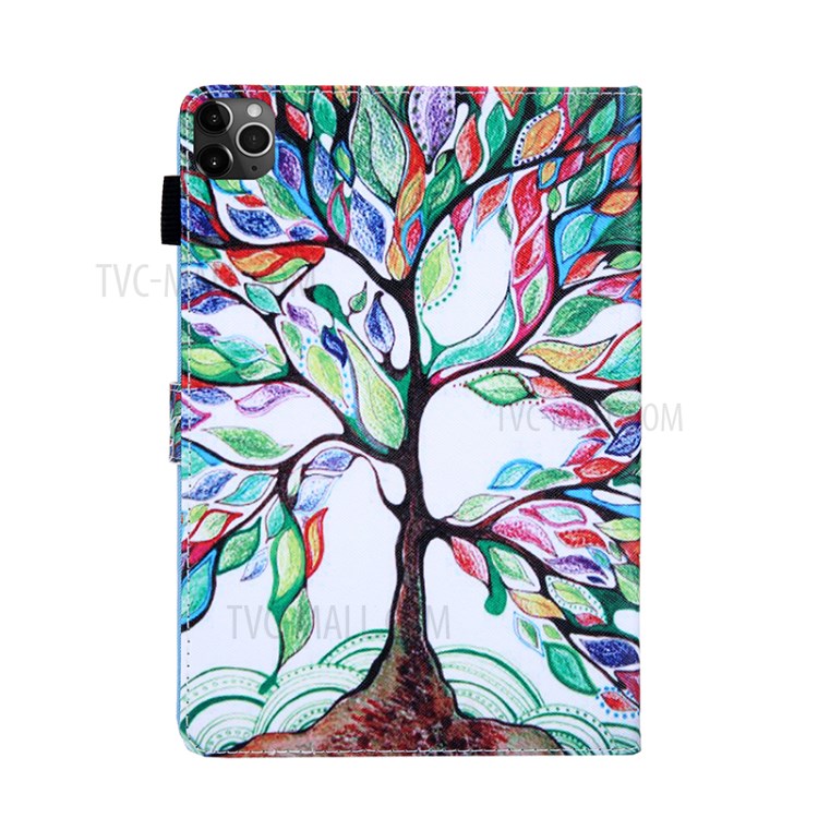 Pattern Printing Multi-angle Stand Leather Card Slot Tablet Case for iPad Pro 11-inch (2020)/(2018) - Life Tree-2