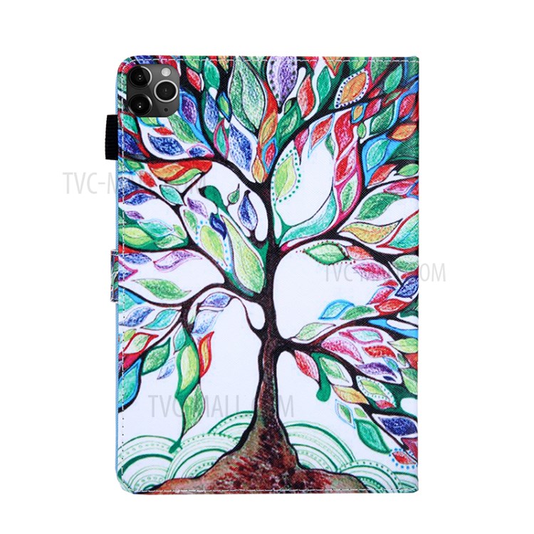 For iPad Air (2020) / Air (2022) / Pro 11-inch (2022) / (2021) / (2020) / (2018) Pattern Printing Multi-angle Stand Leather Card Slot Tablet Case - Life Tree-2