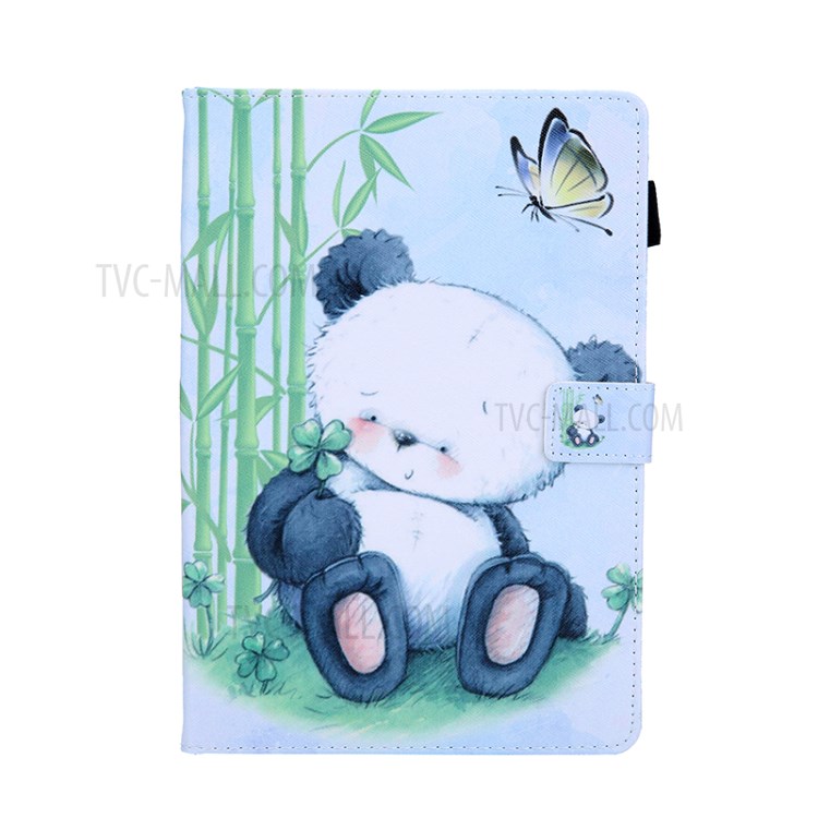 Pattern Printing Multi-angle Stand Leather Card Slot Tablet Case for iPad Pro 11-inch (2020)/(2018) - Cute Panda-1