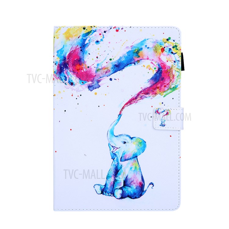 Pattern Printing Multi-angle Stand Leather Card Slot Tablet Case for iPad Pro 11-inch (2020)/(2018) - Elephant-1
