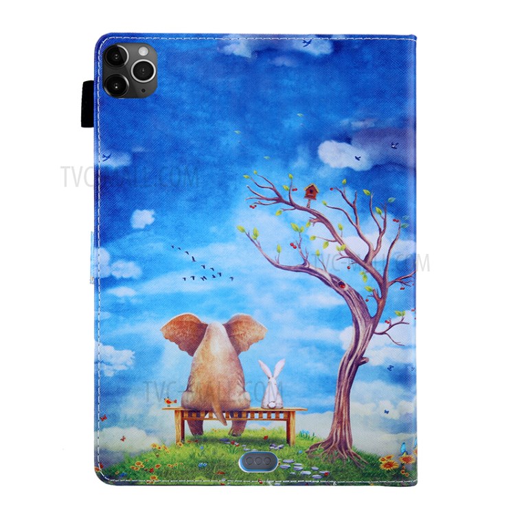 Pattern Printing Multi-angle Stand Leather Card Slot Tablet Shell for iPad Pro 11-inch (2020)/(2018) - Tree and Animals-2