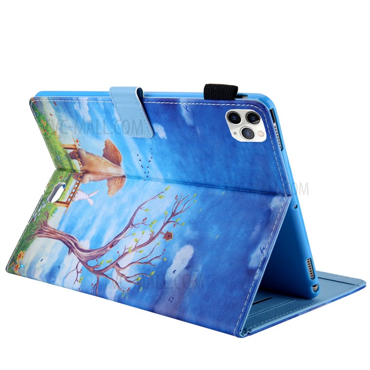 Pattern Printing Multi-angle Stand Leather Card Slot Tablet Shell for iPad Pro 11-inch (2020)/(2018) - Tree and Animals-4