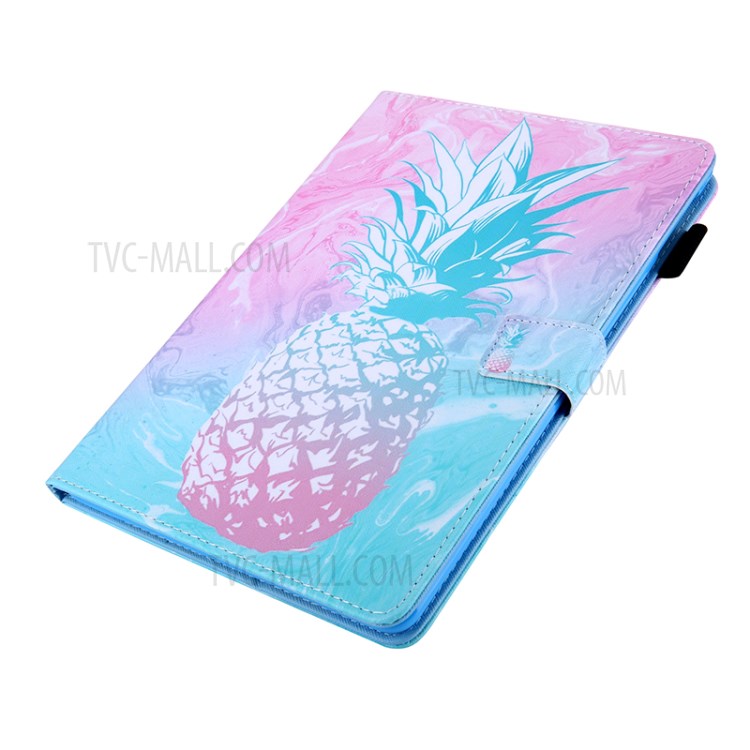 Pattern Printing Multi-angle Stand Leather Card Slot Tablet Shell for iPad Pro 11-inch (2020)/(2018) - Pink Pineapple-3