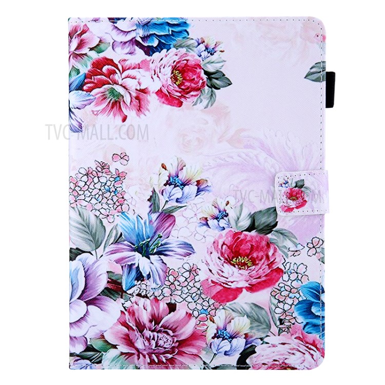 Pattern Printing Multi-angle Stand Leather Card Slot Tablet Shell for iPad Pro 11-inch (2020)/(2018) - Flowers-1