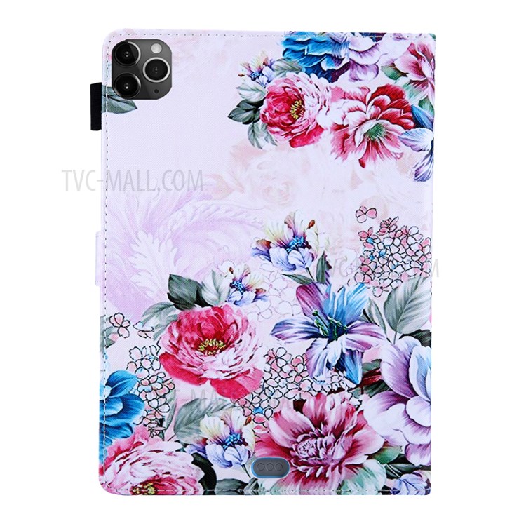 Pattern Printing Multi-angle Stand Leather Card Slot Tablet Shell for iPad Pro 11-inch (2020)/(2018) - Flowers-2