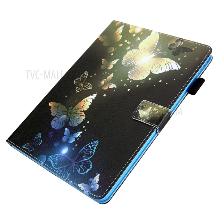 Pattern Printing Multi-angle Stand Leather Card Slot Tablet Shell for iPad Pro 11-inch (2020)/(2018) - Gold Butterflies-4