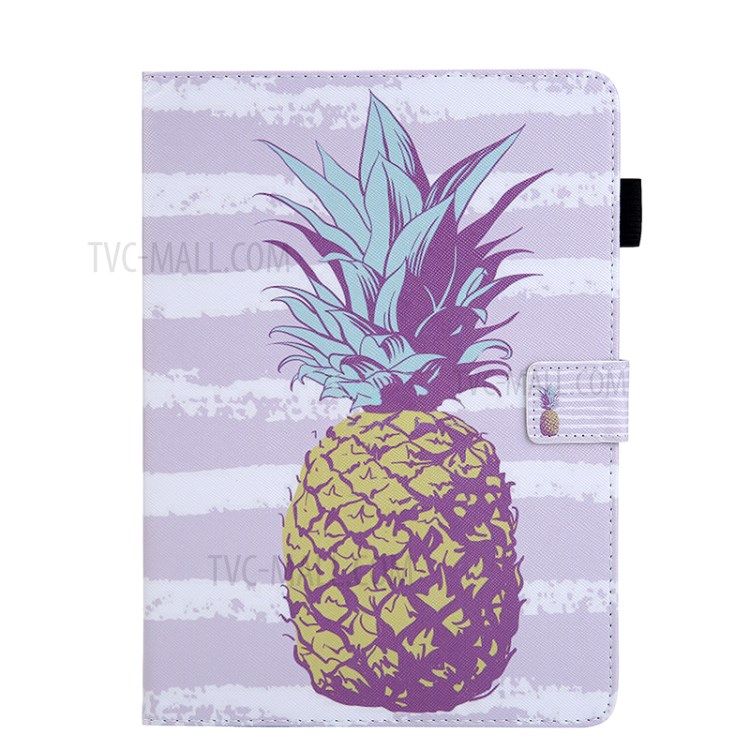 Pattern Printing Multi-angle Stand Leather Card Slot Tablet Shell for iPad Pro 11-inch (2020)/(2018) - Pineapple-1