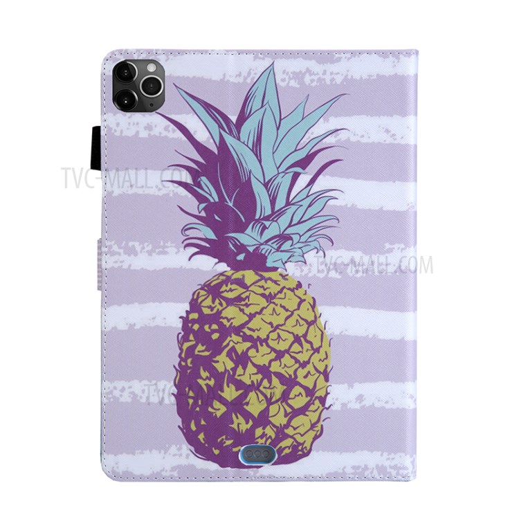 Pattern Printing Multi-angle Stand Leather Card Slot Tablet Shell for iPad Pro 11-inch (2020)/(2018) - Pineapple-2