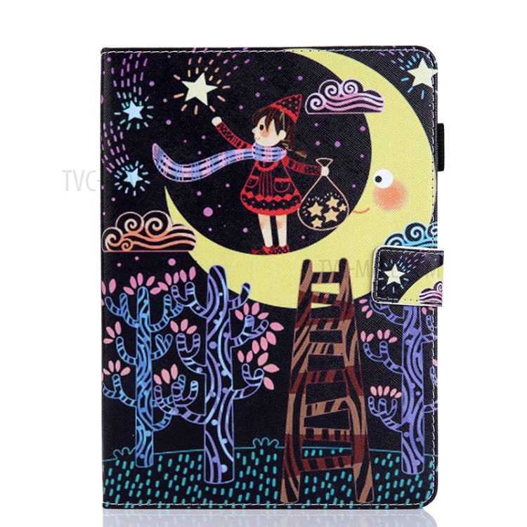 Pattern Printing Multi-angle Stand Leather Card Slot Tablet Shell for iPad Pro 11-inch (2020)/(2018) - Star Picking Child-1