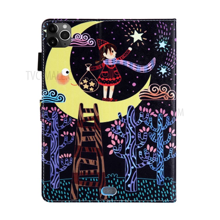 Pattern Printing Multi-angle Stand Leather Card Slot Tablet Shell for iPad Pro 11-inch (2020)/(2018) - Star Picking Child-2