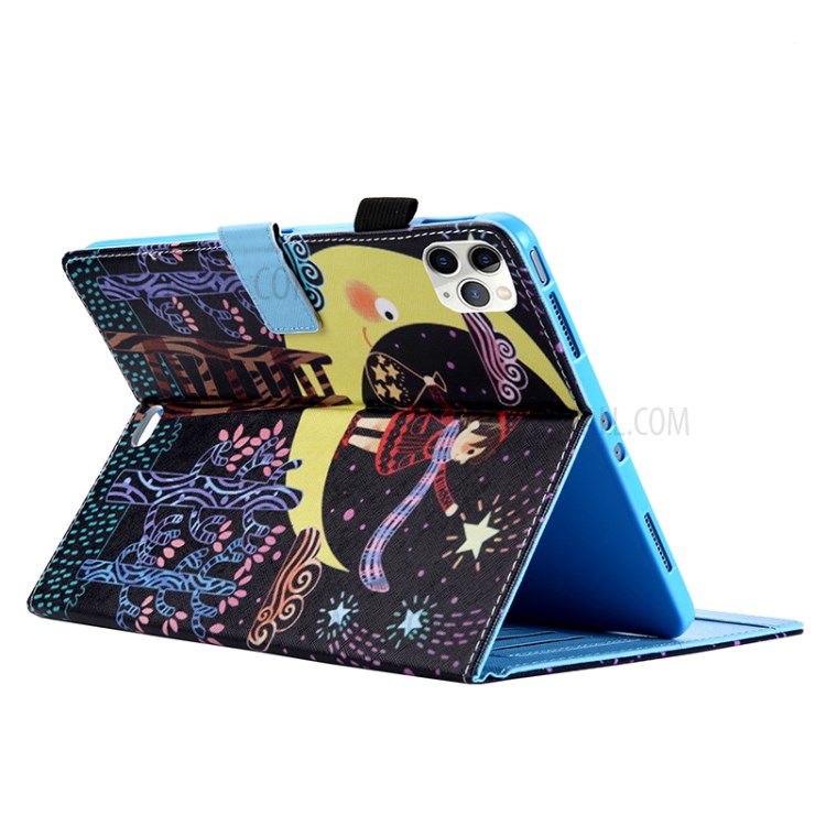 Pattern Printing Multi-angle Stand Leather Card Slot Tablet Shell for iPad Pro 11-inch (2020)/(2018) - Star Picking Child-3
