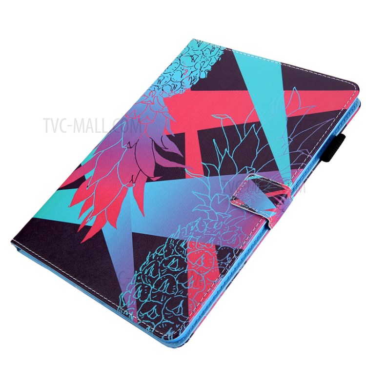 Pattern Printing Multi-angle Stand Leather Card Slot Tablet Shell for iPad Pro 11-inch (2020)/(2018) - Glare Pineapple-4