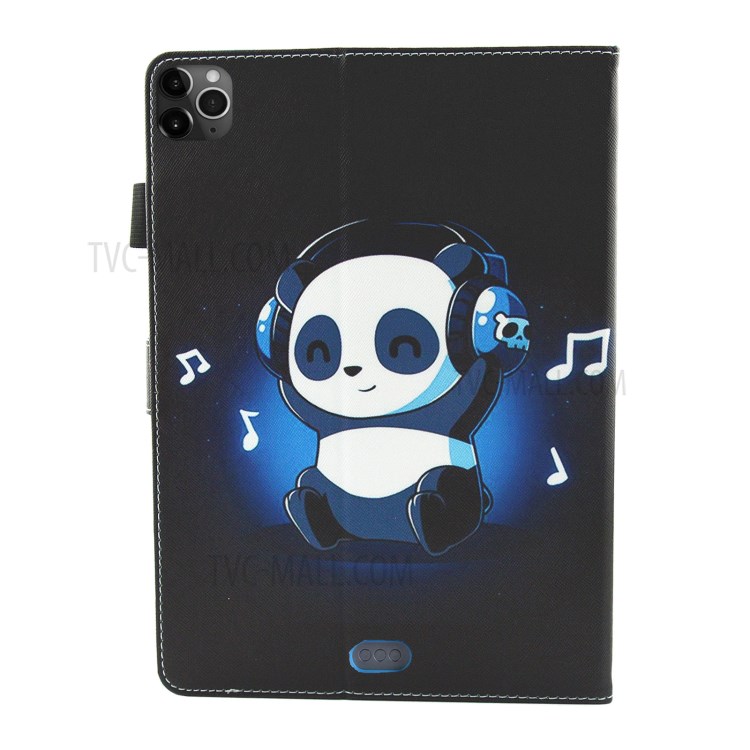 Pattern Printing Multi-angle Stand Leather Card Slot Tablet Shell for iPad Pro 11-inch (2020)/(2018) - Cute Panda-1