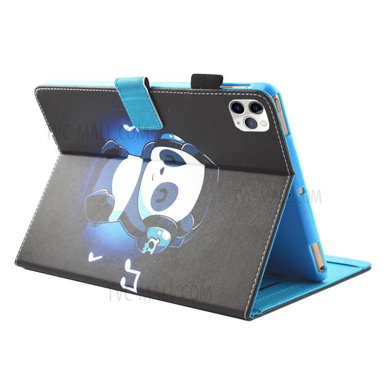 Pattern Printing Multi-angle Stand Leather Card Slot Tablet Shell for iPad Pro 11-inch (2020)/(2018) - Cute Panda-4