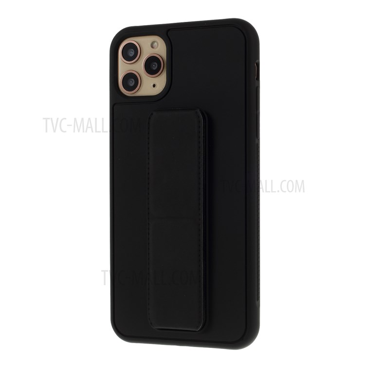 For iPhone 11 Pro 5.8-inch Magnetic Hand Strap Kickstand TPU + PC Phone Cover - Black-2