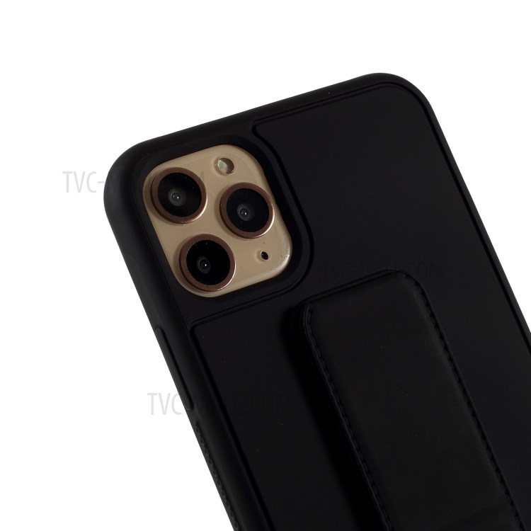 For iPhone 11 Pro 5.8-inch Magnetic Hand Strap Kickstand TPU + PC Phone Cover - Black-4