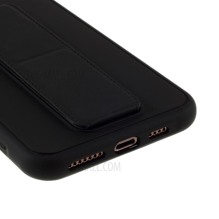 For iPhone 11 Pro 5.8-inch Magnetic Hand Strap Kickstand TPU + PC Phone Cover - Black-6