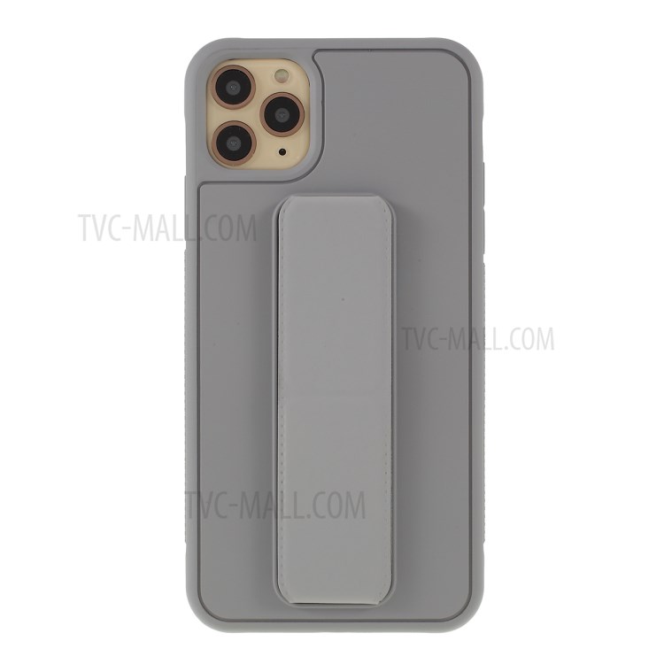 For iPhone 11 Pro 5.8-inch Magnetic Hand Strap Kickstand TPU + PC Phone Cover - Grey-1