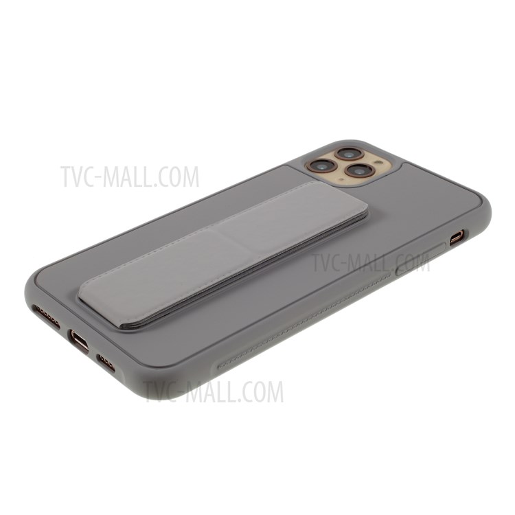 For iPhone 11 Pro 5.8-inch Magnetic Hand Strap Kickstand TPU + PC Phone Cover - Grey-4