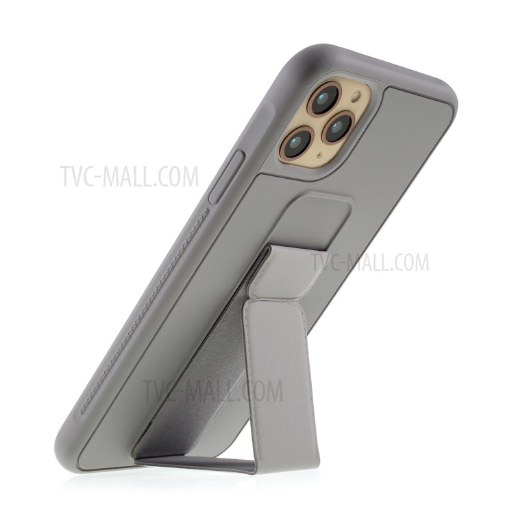 For iPhone 11 Pro 5.8-inch Magnetic Hand Strap Kickstand TPU + PC Phone Cover - Grey-5