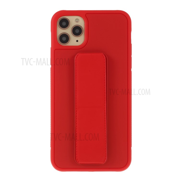 For iPhone 11 Pro 5.8-inch Magnetic Hand Strap Kickstand TPU + PC Phone Cover - Red-1