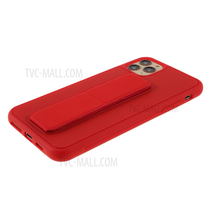 For iPhone 11 Pro 5.8-inch Magnetic Hand Strap Kickstand TPU + PC Phone Cover - Red-4