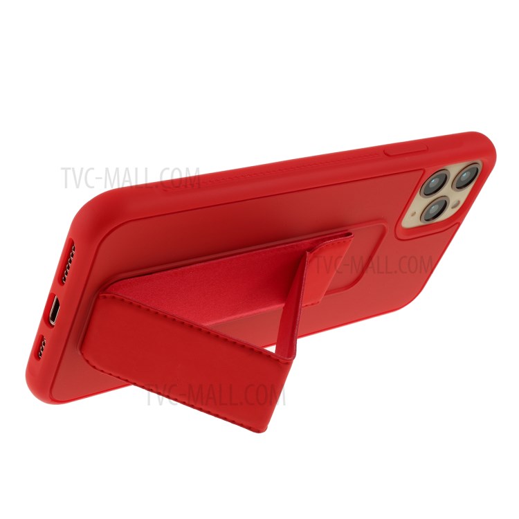 For iPhone 11 Pro 5.8-inch Magnetic Hand Strap Kickstand TPU + PC Phone Cover - Red-5