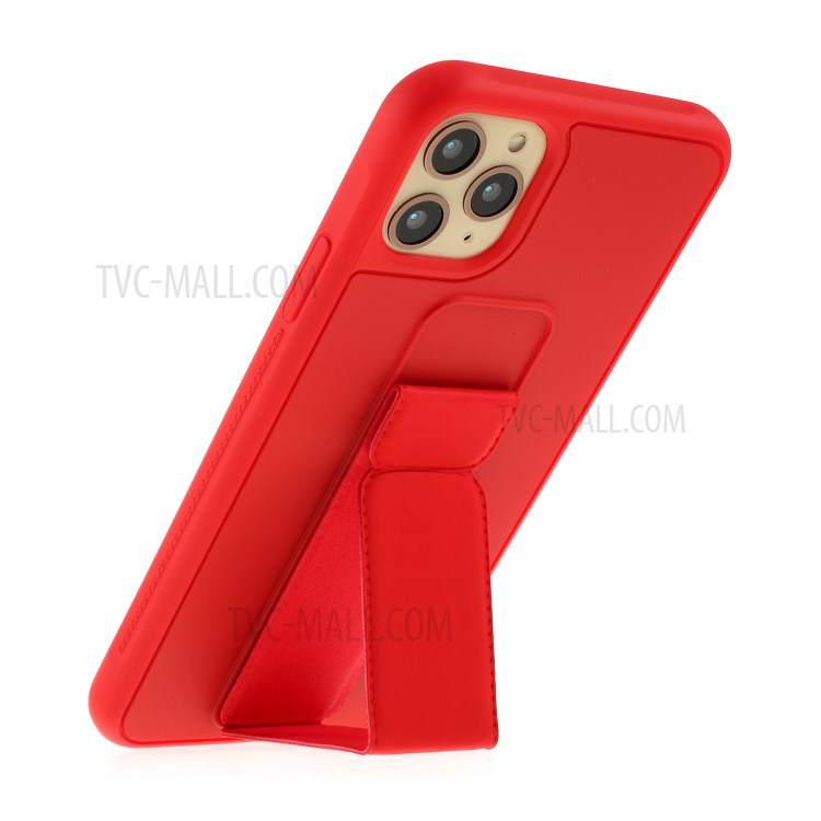 For iPhone 11 Pro 5.8-inch Magnetic Hand Strap Kickstand TPU + PC Phone Cover - Red-6