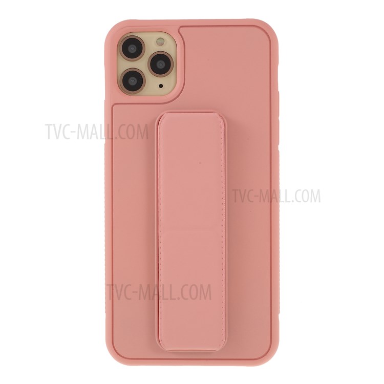 For iPhone 11 Pro 5.8-inch Magnetic Hand Strap Kickstand TPU + PC Phone Cover - Pink-1