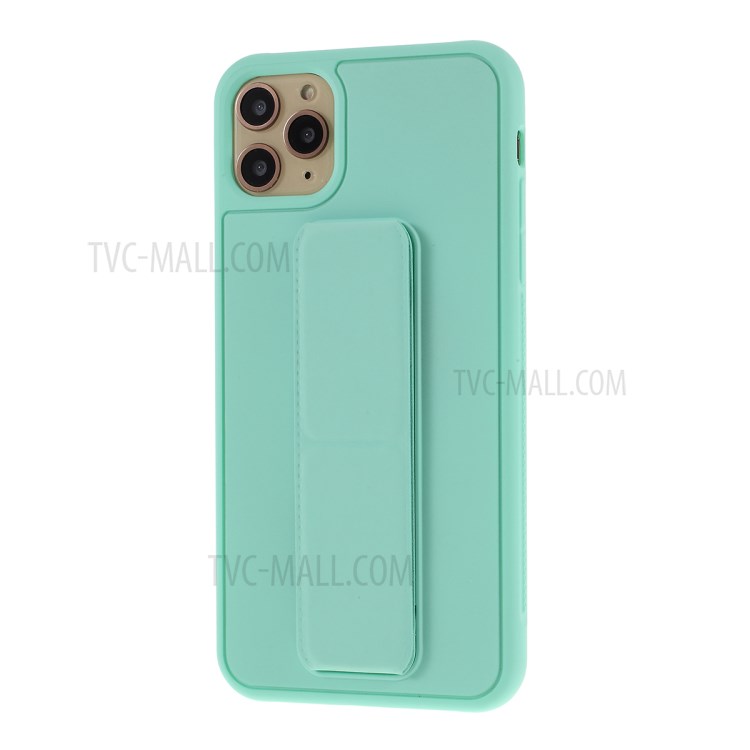 For iPhone 11 Pro 5.8-inch Magnetic Hand Strap Kickstand TPU + PC Phone Cover - Cyan-2