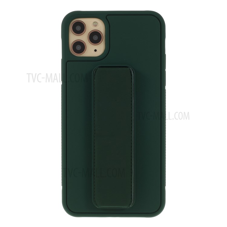 For iPhone 11 Pro 5.8-inch Magnetic Hand Strap Kickstand TPU + PC Phone Cover - Green-1