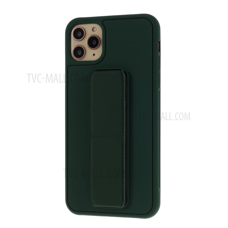 For iPhone 11 Pro 5.8-inch Magnetic Hand Strap Kickstand TPU + PC Phone Cover - Green-2