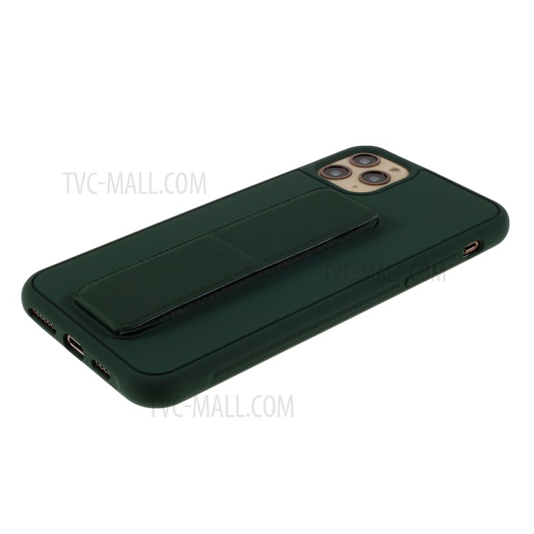 For iPhone 11 Pro 5.8-inch Magnetic Hand Strap Kickstand TPU + PC Phone Cover - Green-4