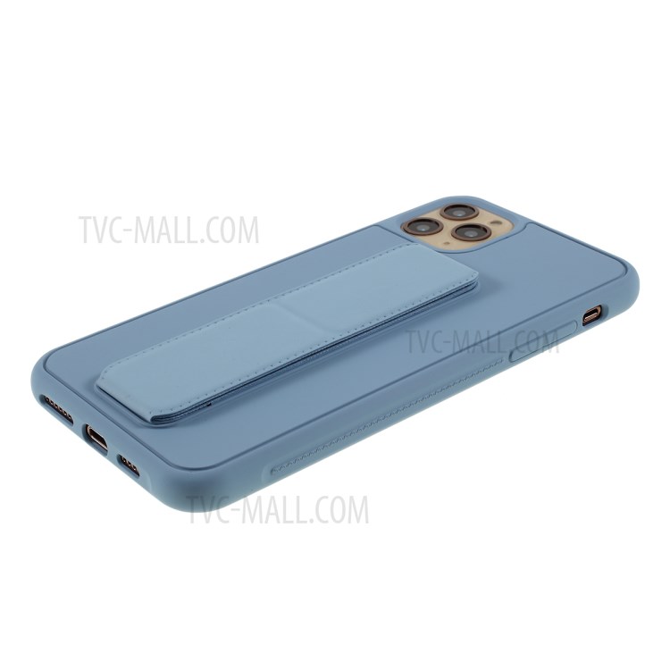 For iPhone 11 Pro 5.8-inch Magnetic Hand Strap Kickstand TPU + PC Phone Cover - Baby Blue-4