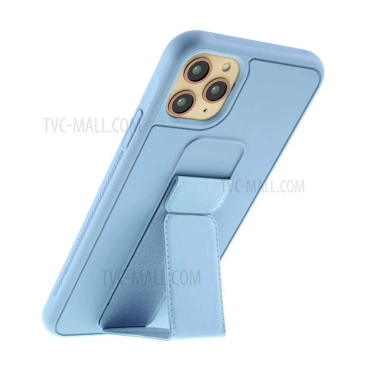 For iPhone 11 Pro 5.8-inch Magnetic Hand Strap Kickstand TPU + PC Phone Cover - Baby Blue-5