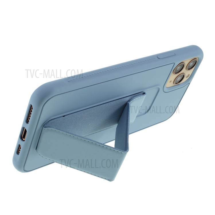 For iPhone 11 Pro 5.8-inch Magnetic Hand Strap Kickstand TPU + PC Phone Cover - Baby Blue-6