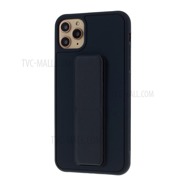For iPhone 11 Pro 5.8-inch Magnetic Hand Strap Kickstand TPU + PC Phone Cover - Dark Blue-2