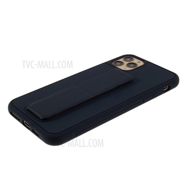 For iPhone 11 Pro 5.8-inch Magnetic Hand Strap Kickstand TPU + PC Phone Cover - Dark Blue-4