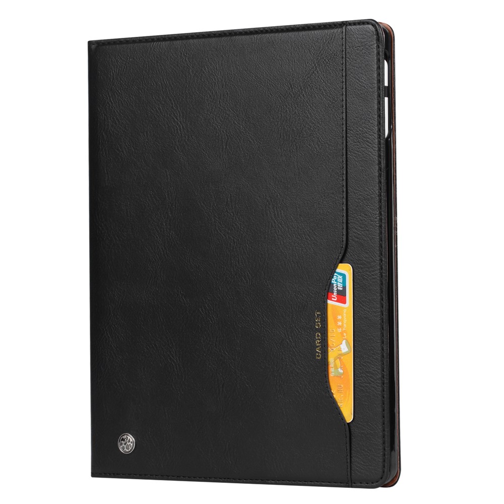 Auto-absorbed PU Leather Wallet Stand Tablet Case with Pen Slot for iPad Pro 11-inch (2020)/(2018) - Black-2