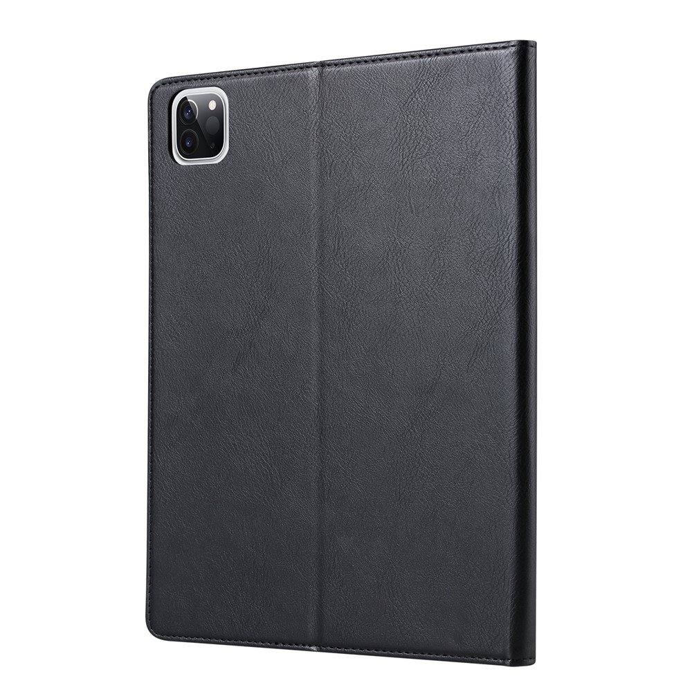 PU Couro Carteira Concha Suporte Comprimido Absorvida-automático Com Ranhura Caneta Para Capas Pro 12,9 Polegadas (2020) / (2018) - Preto-3